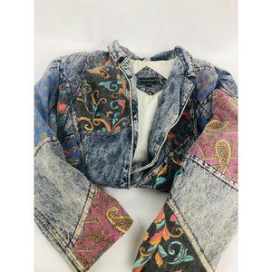 VINTAGE Karizma East Ltd Womens Jean Paisley Jacket RARE Size Medium 75